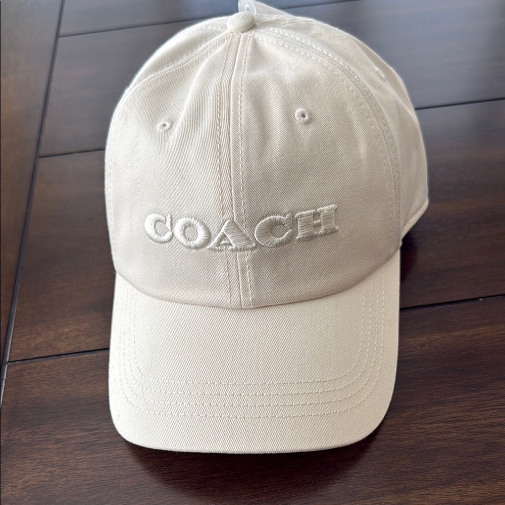 Coach Cream Embroidered Cap